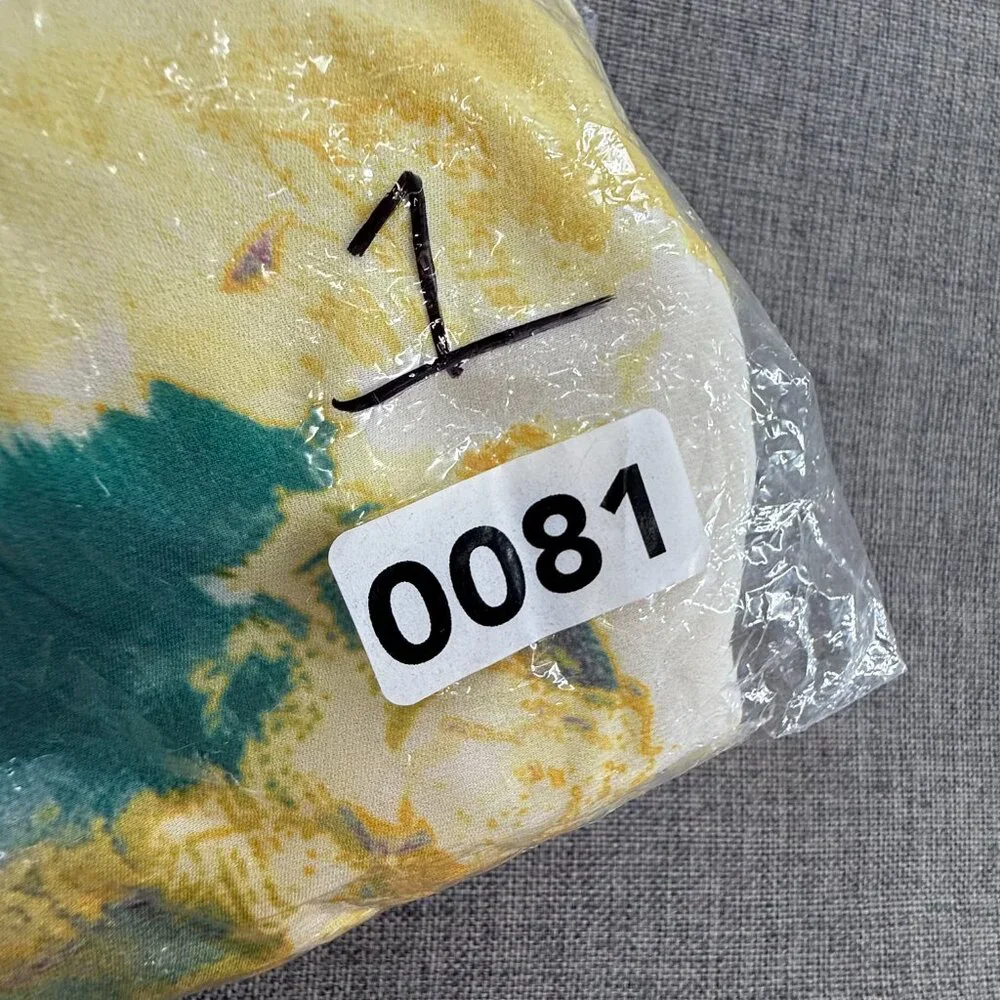 H&M Dress Watercolor Brush Stroke Multicolor High Round Neck Size 2 Lined‎
